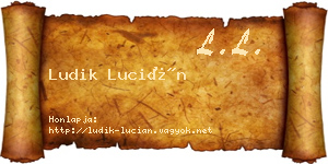 Ludik Lucián névjegykártya